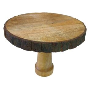 Wood cake stand