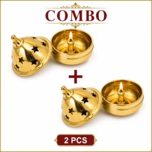 Brass Dhoop Dani with Lid | Traditional Incense Burner for Pooja