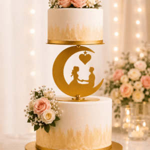 Golden Moon Metal Cake Spacer Stand